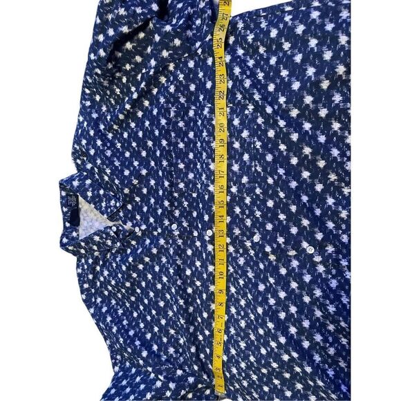 Bon Homme Mens Blue White Collared Short Sleeve Button-Down Shirt Size 2XB - Picture 2 of 13